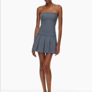 Aritzia Polished Mini Dress Vintage Navy Blue Size 6